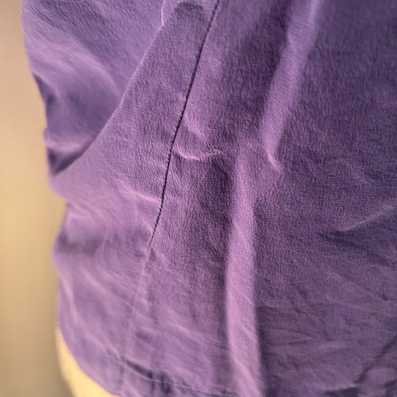 100% Silk Vintage Periwinkle Purple Blouse Size M🎀 - Picture 4 of 5